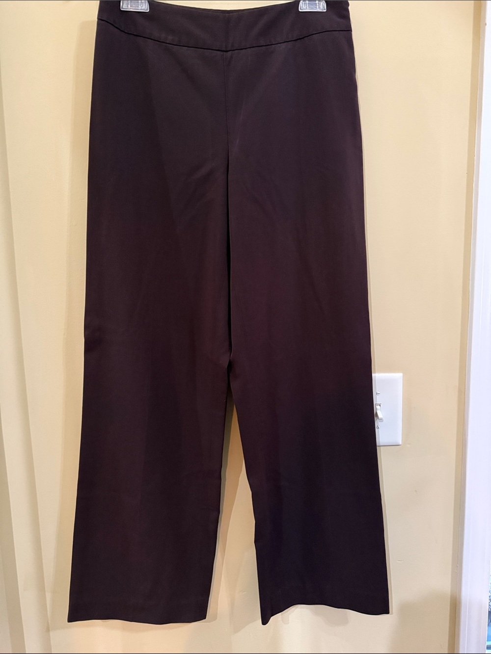 Women's Wide-Leg Dress Pants in Dark Brown